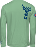 T-Shirt Langarm 14Ender Logo angeled mint green