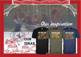 T-Shirt Farbflöte des 14ender Designer Shirts mit dem Frontmotiv Man(n) muß auch Teilen können, für alle die gerne Brennholz machen